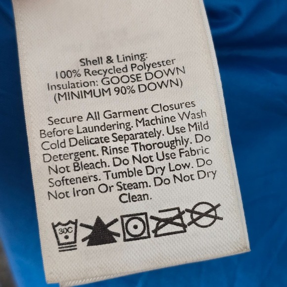 Eddie Bauer Vest Mens XL Tall Blue First Ascent Down Puffer Hiking Outdoors READ - Picture 9 of 15